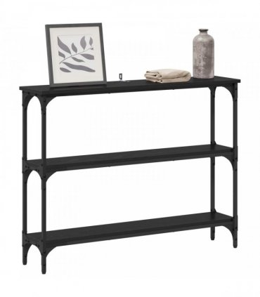 vidaXL Console Table Black oak 100 x 22.5 x 75 cm Engineered Wood