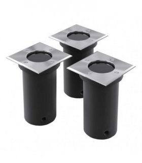 vidaXL Outdoor Ground Lights 3 pcs Square