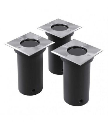 vidaXL Outdoor Ground Lights 3 pcs Square