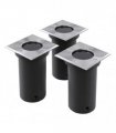 vidaXL Outdoor Ground Lights 3 pcs Square
