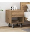 vidaXL Bedside Table Artisan Oak 40.5 x 40 x 48 cm Engineered Wood