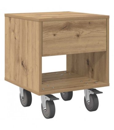 vidaXL Bedside Table Artisan Oak 40.5 x 40 x 48 cm Engineered Wood