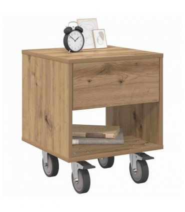 vidaXL Bedside Table Artisan Oak 40.5 x 40 x 48 cm Engineered Wood