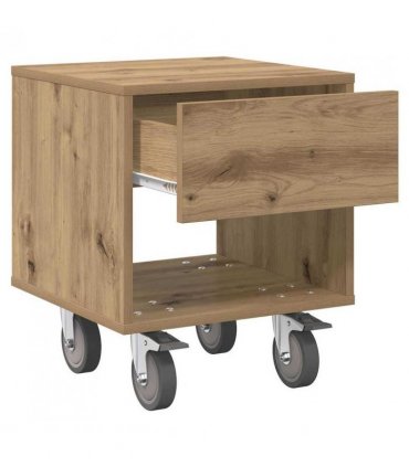 vidaXL Bedside Table Artisan Oak 40.5 x 40 x 48 cm Engineered Wood
