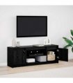 vidaXL TV Units Black 139.5 x 34 x 50 cm Engineered wood
