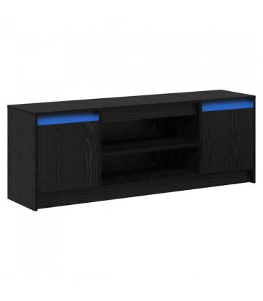vidaXL TV Units Black 139.5 x 34 x 50 cm Engineered wood