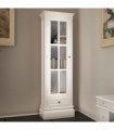 vidaXL Chic Bookcase Cabinet with 3 Shelves White Wooden