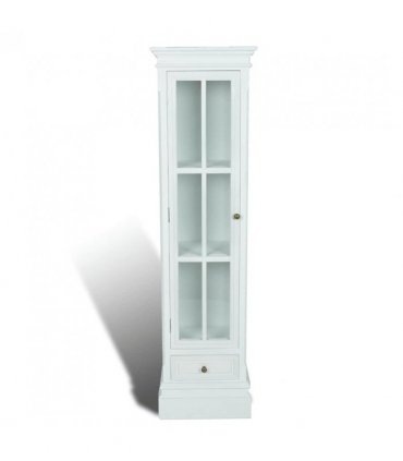 vidaXL Chic Bookcase Cabinet with 3 Shelves White Wooden