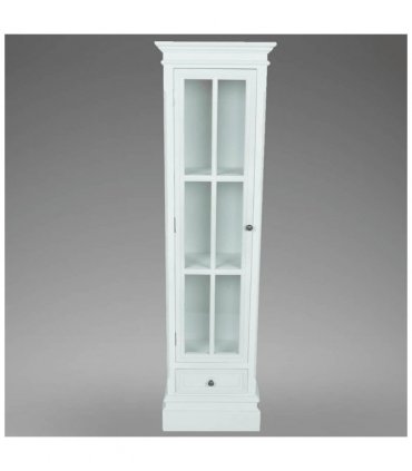 vidaXL Chic Bookcase Cabinet with 3 Shelves White Wooden