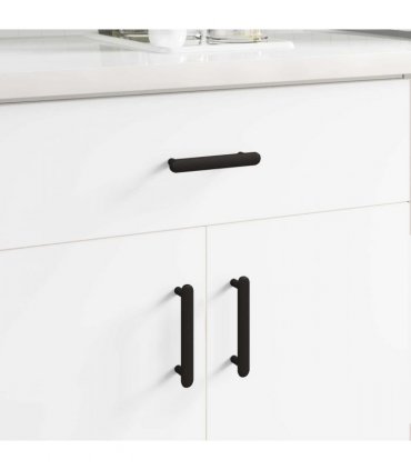 vidaXL Cabinet Handle 474 pcs Black 121 x 16.6 x 28.3 mm Iron