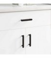 vidaXL Cabinet Handle 474 pcs Black 121 x 16.6 x 28.3 mm Iron
