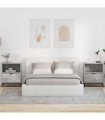 vidaXL Bedside Cabinet with Drawer 2 pcs Concrete grey 49 x 36 x 61 cm