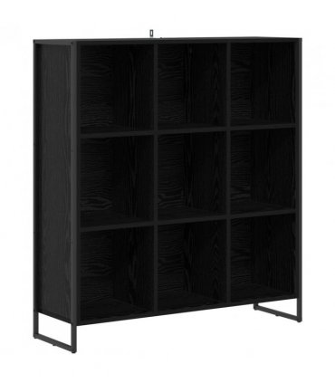 vidaXL Book Cabinet Black Oak 99.5 x 30 x 108.5 cm Engineered Wood
