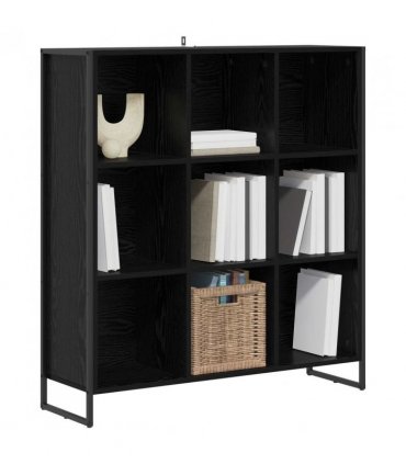 vidaXL Book Cabinet Black Oak 99.5 x 30 x 108.5 cm Engineered Wood