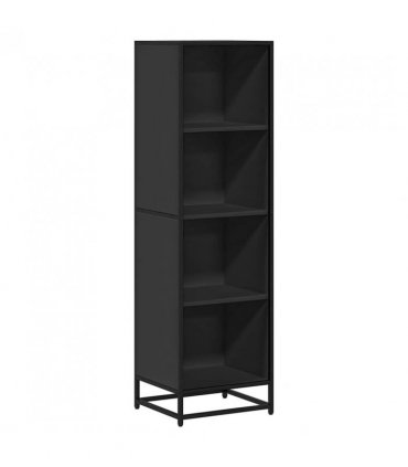 vidaXL Book Cabinet Black 40x35x139 cm Engineered Wood