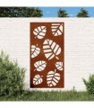 vidaXL Garden Wall Decoration 105x55 cm Corten Steel Leaf Design
