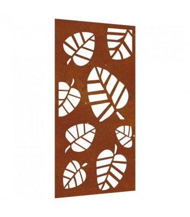 vidaXL Garden Wall Decoration 105x55 cm Corten Steel Leaf Design
