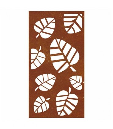 vidaXL Garden Wall Decoration 105x55 cm Corten Steel Leaf Design