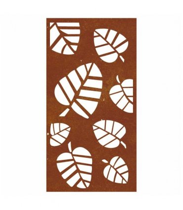 vidaXL Garden Wall Decoration 105x55 cm Corten Steel Leaf Design