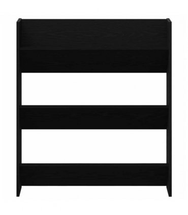 vidaXL Shoe Cabinet Black Oak 80 x 18 x 90 cm Engineered Wood