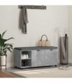 vidaXL Hall Bench with Cushion Concrete Grey 100 x 38 x 46 cm
