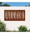 vidaXL Garden Wall Decoration 105x55 cm Corten Steel Leaf Design