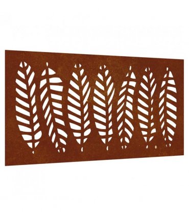 vidaXL Garden Wall Decoration 105x55 cm Corten Steel Leaf Design