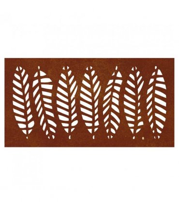 vidaXL Garden Wall Decoration 105x55 cm Corten Steel Leaf Design