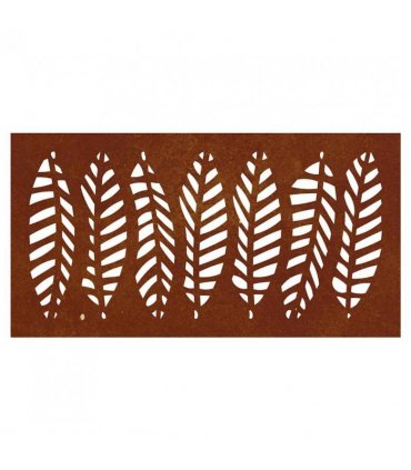 vidaXL Garden Wall Decoration 105x55 cm Corten Steel Leaf Design
