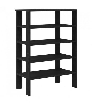vidaXL Shoe Rack Black 61x32x87.5 cm Engineered Wood