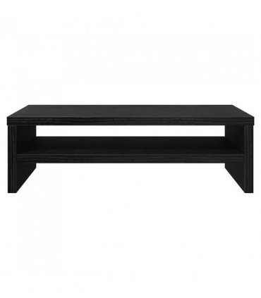 vidaXL Monitor Stand Black Oak 42x24x13 cm Engineered Wood