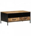 vidaXL Coffee Table Brown 90 x 50 x 40 cm Solid Mango Wood and Metal