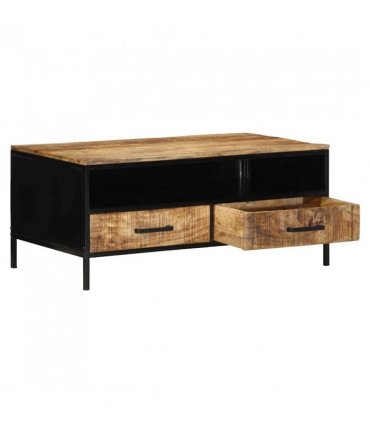vidaXL Coffee Table Brown 90 x 50 x 40 cm Solid Mango Wood and Metal