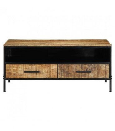 vidaXL Coffee Table Brown 90 x 50 x 40 cm Solid Mango Wood and Metal