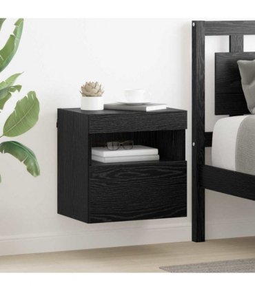 vidaXL TV Wall Cabinet Black Oak 40 x 30 x 40 cm Engineered Wood