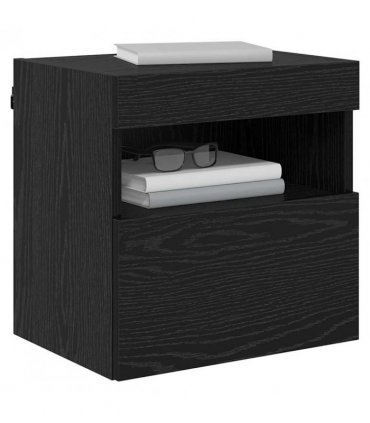 vidaXL TV Wall Cabinet Black Oak 40 x 30 x 40 cm Engineered Wood