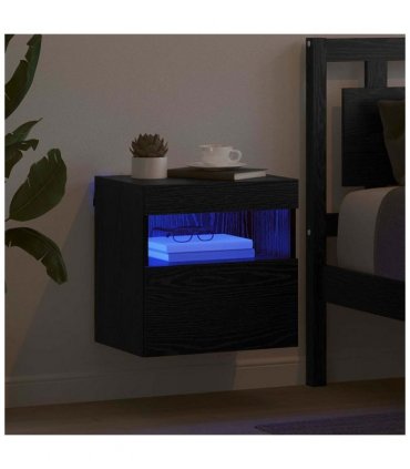 vidaXL TV Wall Cabinet Black Oak 40 x 30 x 40 cm Engineered Wood