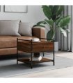 vidaXL Coffee Table Brown Oak 50x50x50 cm Engineered Wood