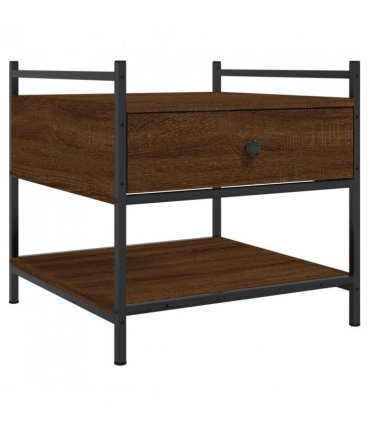 vidaXL Coffee Table Brown Oak 50x50x50 cm Engineered Wood