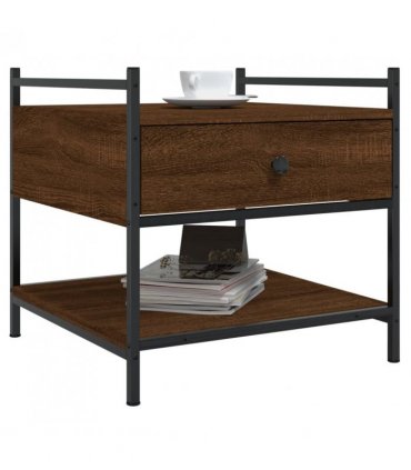 vidaXL Coffee Table Brown Oak 50x50x50 cm Engineered Wood