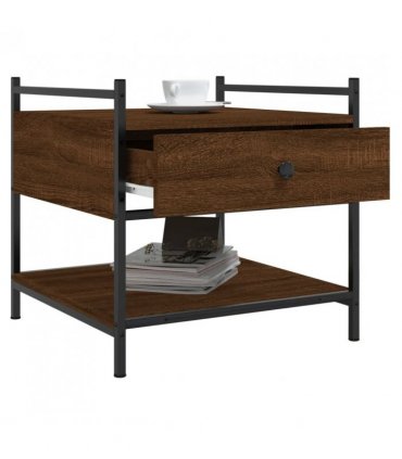 vidaXL Coffee Table Brown Oak 50x50x50 cm Engineered Wood