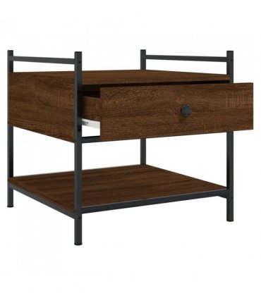 vidaXL Coffee Table Brown Oak 50x50x50 cm Engineered Wood
