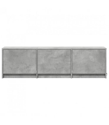 vidaXL TV Cabinet with LED Concrete 140 x 34 x 40 cm Engineered Wood