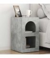 vidaXL Bedside Table ELST 2 pcs Concrete Grey 29.5 x 33.5 x 50 cm