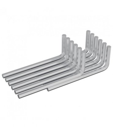 vidaXL Hex Key 2118 pcs Silver 22 x 66 mm Steel