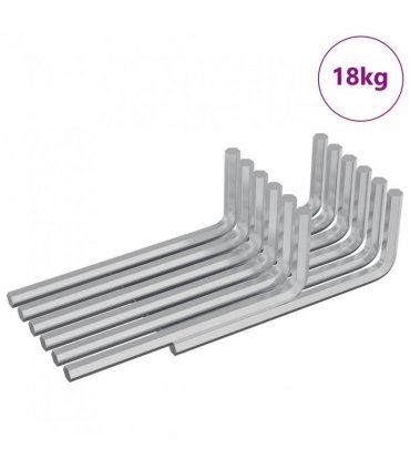 vidaXL Hex Key 2118 pcs Silver 22 x 66 mm Steel
