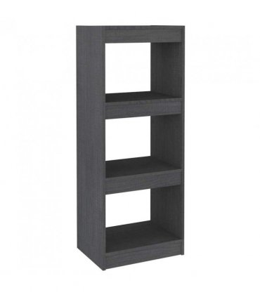 vidaXL Book Cabinet/Room Divider Grey 40x30x103.5 cm Solid Pinewood
