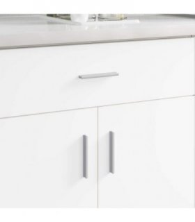 vidaXL Handle Plain 828 pcs Silver 105.7 x 7.4 x 15.5 mm Aluminium