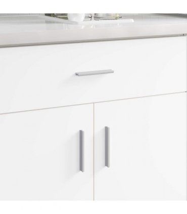 vidaXL Handle Plain 828 pcs Silver 105.7 x 7.4 x 15.5 mm Aluminium