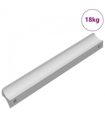 vidaXL Handle Plain 828 pcs Silver 105.7 x 7.4 x 15.5 mm Aluminium